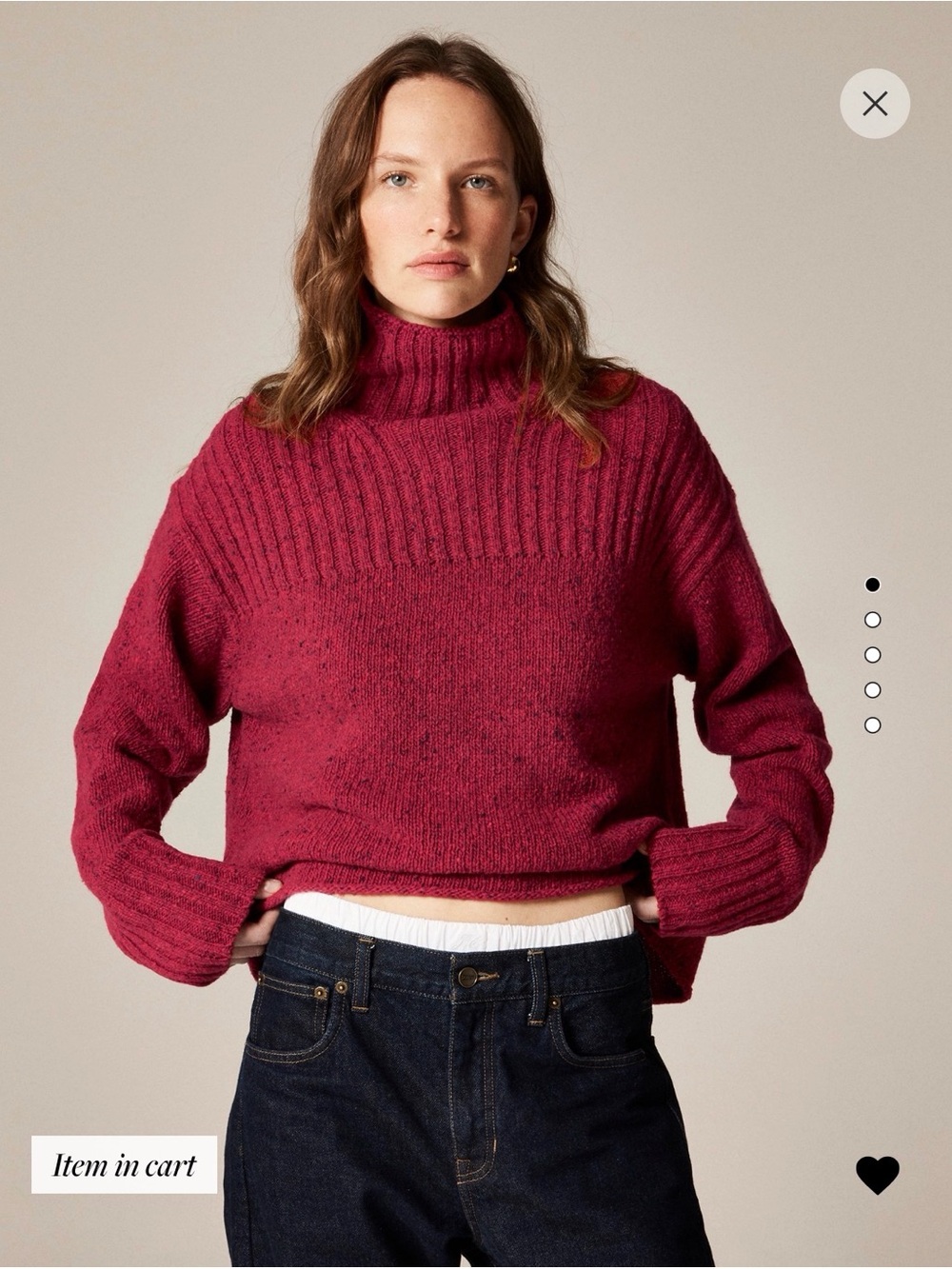 J crew wool Turtleneck oversized Sweater